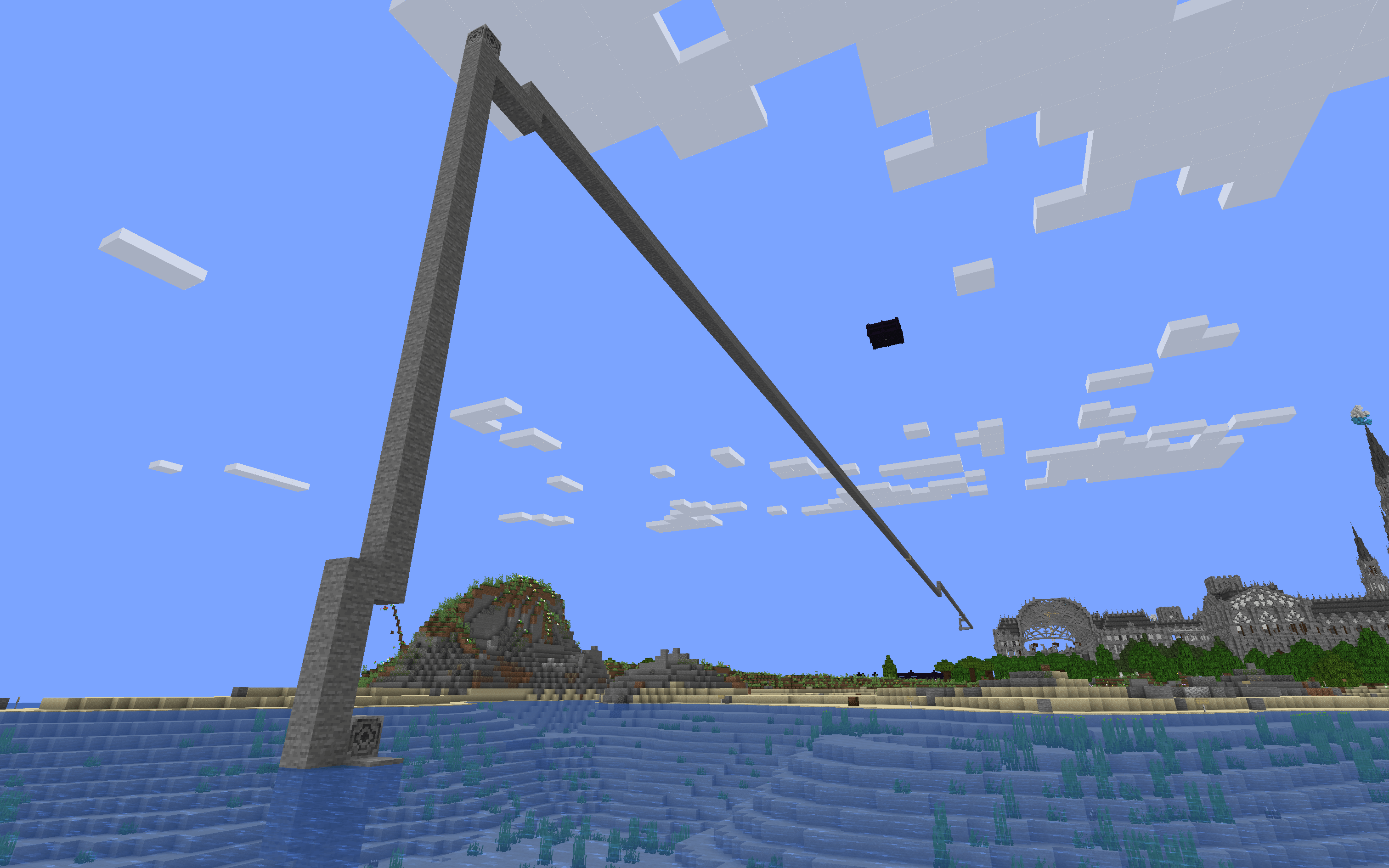 A crude stone bridge was built in the sky. (GetSkinny)