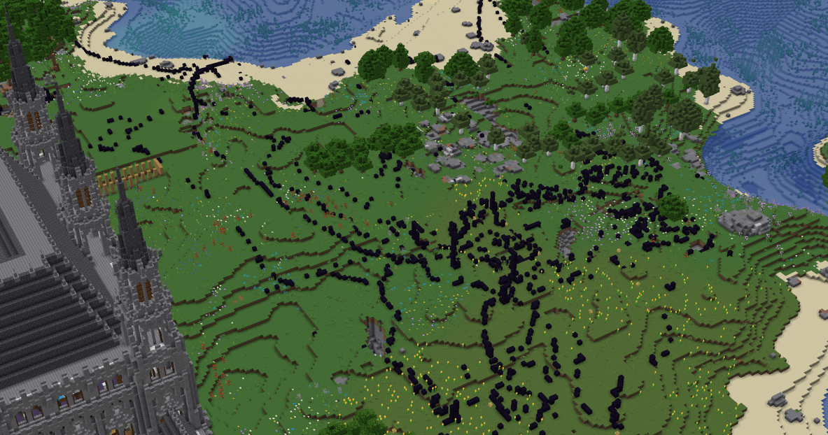 Obsidian placed by Rhode Island covers swathes of Pavia. (Source: PIF/British Studio)